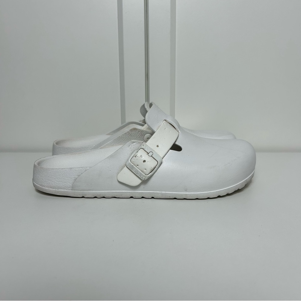 Birkenstock Boston Eva white mule sandals